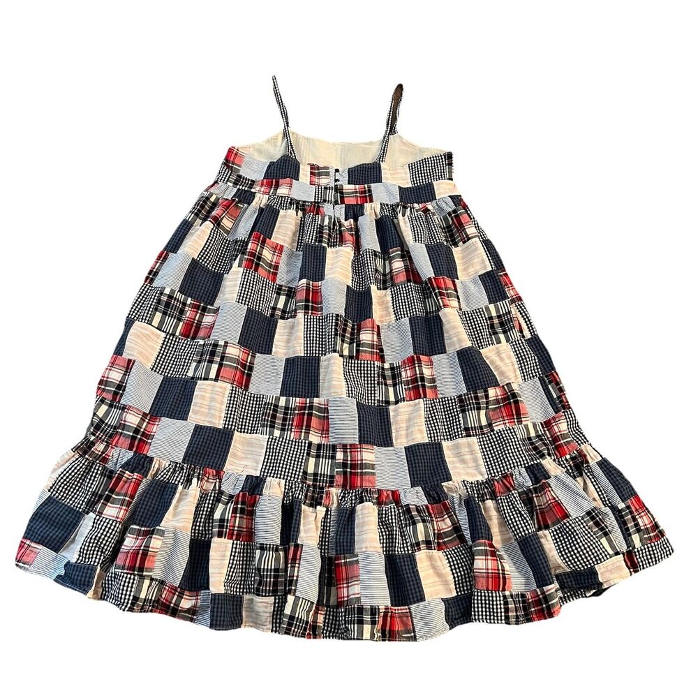 Fairhope Women’s Maxi Dress XL Patchwork Pockets Americana Red White Blue - Picture 2 of 5